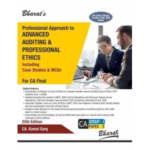Bharat's Professional Approach to Advanced Auditing & Professional Ethics for CA Final May 2020 Exam [Old & New Syllabus] by CA Kamal Garg 